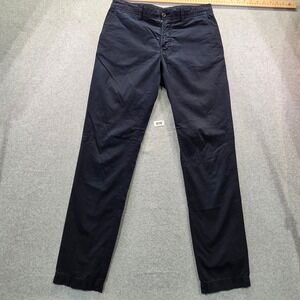 J Lindeberg Mens Navy Blue Chino Pants Cotton Twill Slim Straight Trousers 29x32